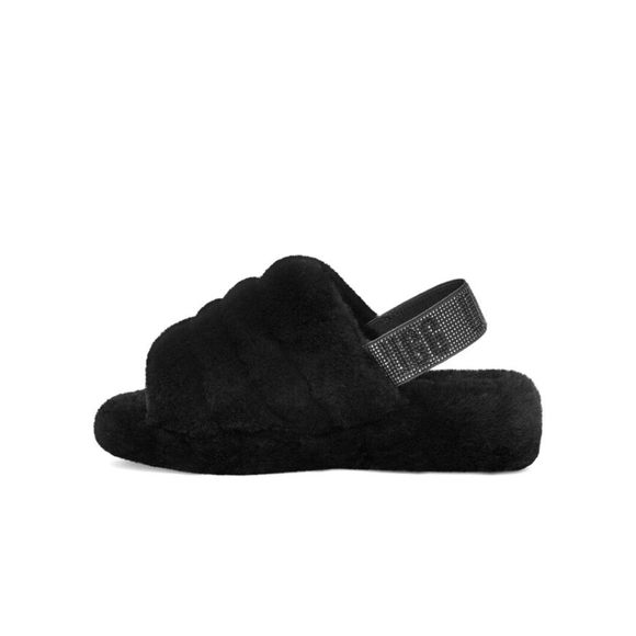 New In Box! 🖤 UGG- Fluff Yeah Bling Slide - Black - Picture 5 of 10
